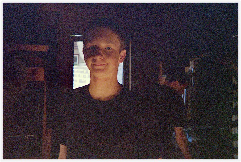 Frank in cabin